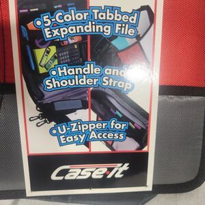 Zip Tab, Zip Binder w/ 5-Sub. File, Black, 3" Cap D-156-B New! Back To School